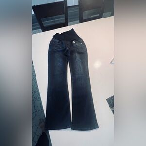 Maternity Bella Vita Dark Blue High Rise Jeans size M